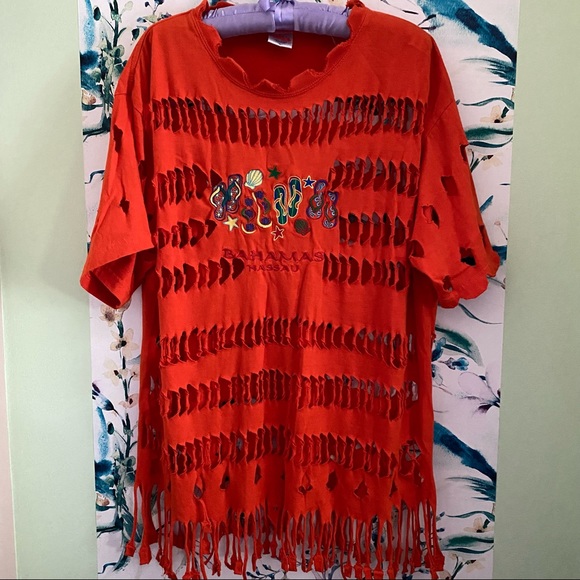 ✨SOLD✨ swimsuit orange cover up - Picture 6 of 10